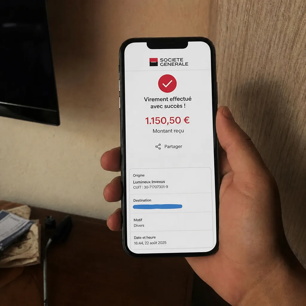 Captura de BBVA: transferencia de BitMeridian AI S.A. por $1.950.000